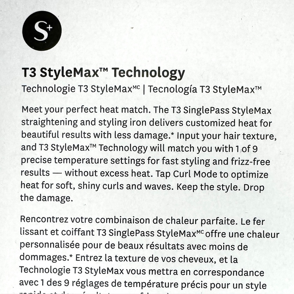 T3 SinglePass StyleMax 1” Professional Flat Iron Luxe Styling Personalized Heat - Picture 5 of 11